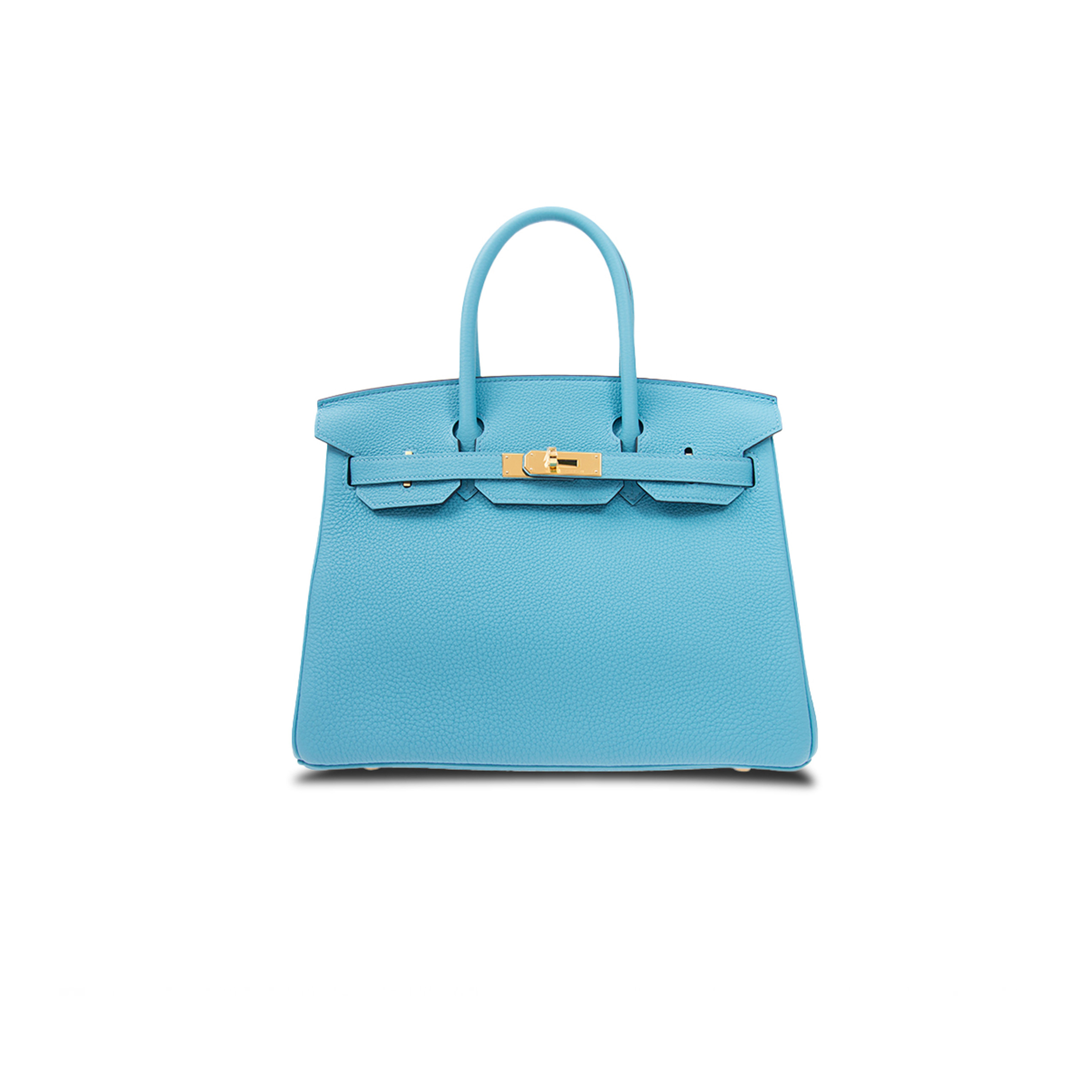 HERMES MASTER BIRKIN 25 EPSOM LEATHER CANDY BLUE GOLD BUCKLE BAG H028369CC7N (25*20*13cm)